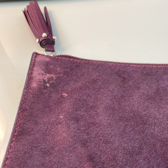 Kate Spade clutch in burgundy suede - Picture 3 of 5